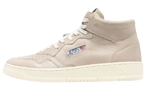 AUTRY Leather Stylish Skateboarding Shoes Men's Light Brown