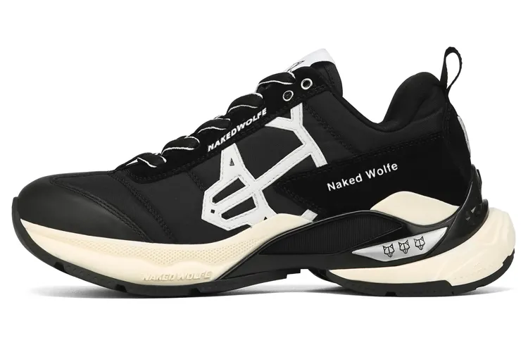 Naked Wolfe Society Leather, Nylon Low top Sports Casual Shoes Women's Black
