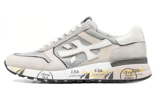 PREMIATA Cow Leather Low top Casual Shoes Men's Gray