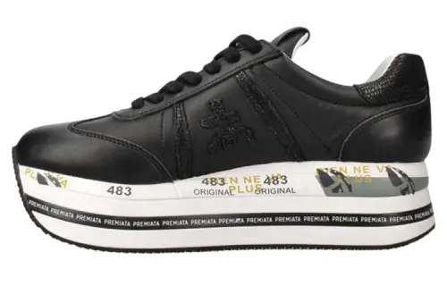 PREMIATA Leather Low top Casual Shoes Women's Black