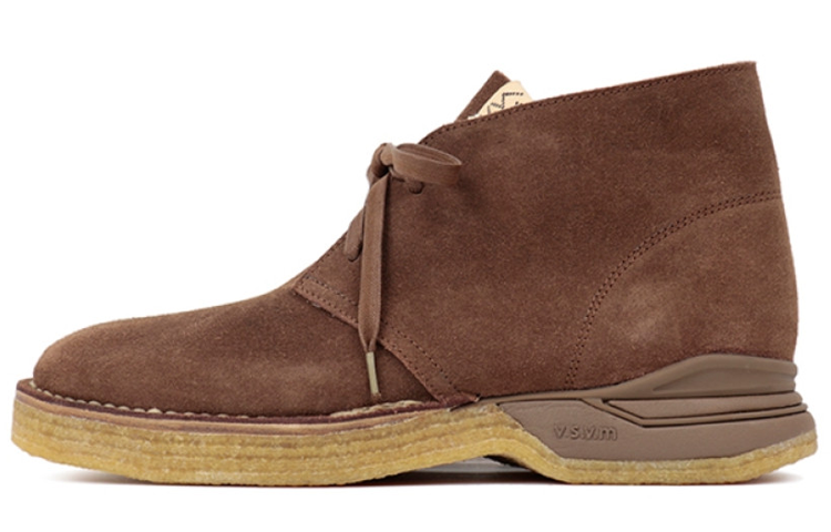 Visvim Cow leather lined lace up boots for men brown