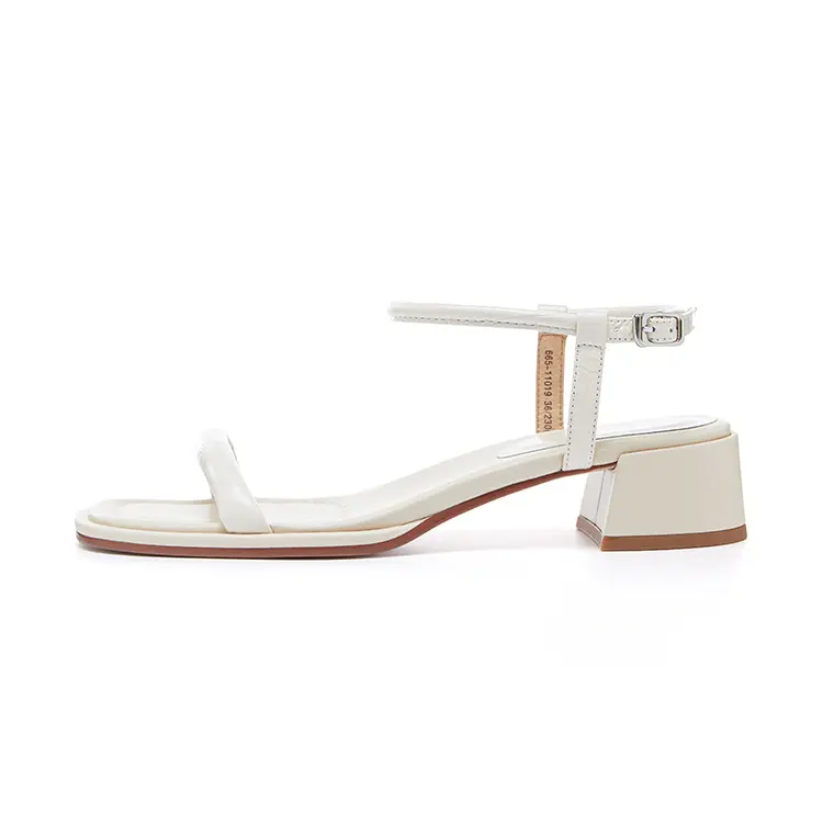 Marie Claire Top Grain Cow Leather Stylish Sandal Women's Ceramic Ivory