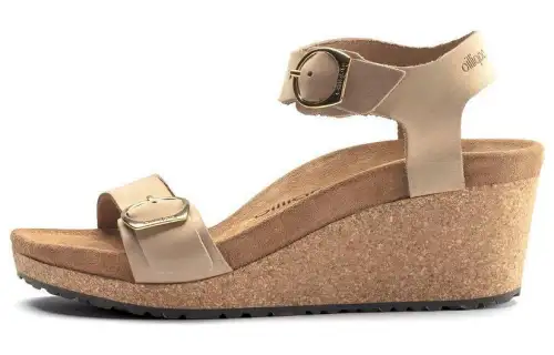 Birkenstock Suede One Strap Sandals Women's Beige Narrow