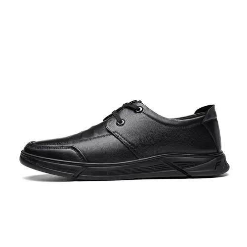 CARTELO Cow Leather Casual Shoes Men's Black
