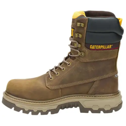 CAT Leather Short Combat Boots Men's Yellow
