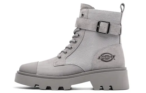 Dickies Split Pig Leather Crew Combat Boots Women's Gray