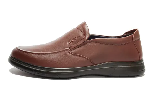 Mulinsen Top Grain Cow Leather Casual Shoes Men's Brown