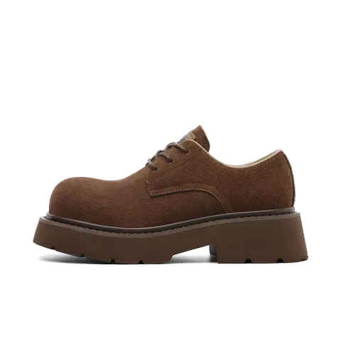 Dickies Cow Split Leather Casual Shoes Women's Dark Brown
