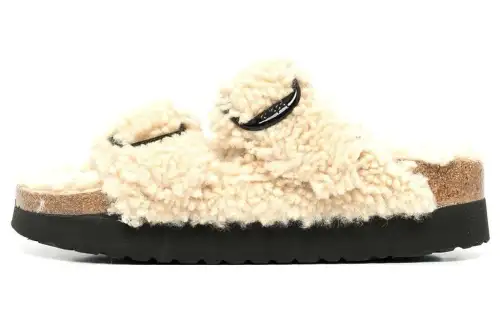 Birkenstock Arizona Big Buckle Shearling 'Teddy Eggshell'