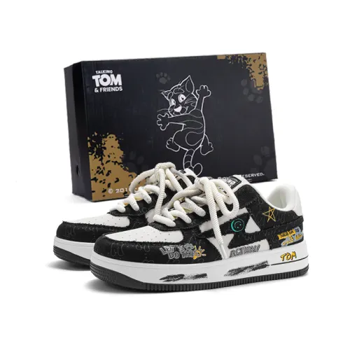 TALKING TOM Talking Tom Cat Gift Box Style Canvas Graffiti Lightning Fashion Couple Shoes Classic Retro Trend Versatile Casual Comfort Personality Simple and Unique Low-top Sneakers Same Style for Men and Women