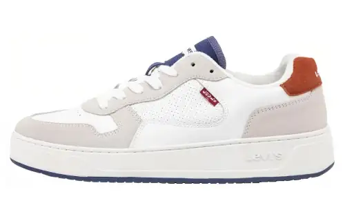 Levis Slip Resistant Cushioning Low top Skateboard Shoes Men's White Gray