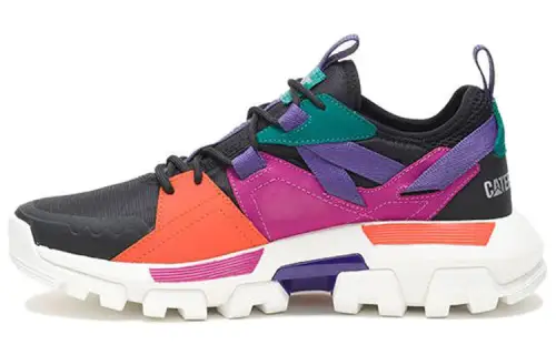 CAT Chunky Sneakers Unisex Low Top Black/Purple