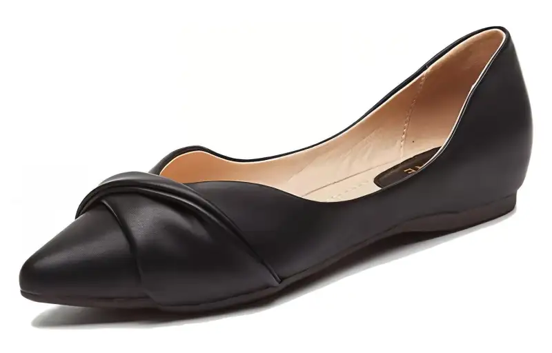 Daphne DAPHNE Leather Pointed Toe, Classic, Versatile, Breathable, Comfortable, Non-Slip, Wear-Resistant, Work and Commute, Daily Outings and Workplace Wear, Casual Shoes, Women's Style