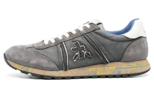 PREMIATA Lucy Leather Comfortable Cushioning Low top Casual Shoes Men's Dark Gray