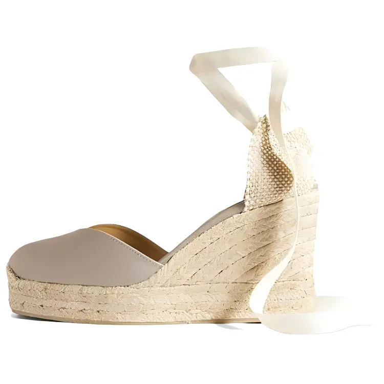 Castañer Wedge Heel High Heels Women's Beige Gray