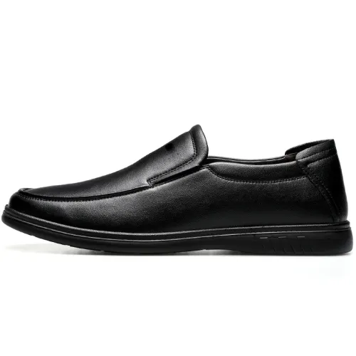 CARTELO Cow Split Leather Casual Shoes Men's Black