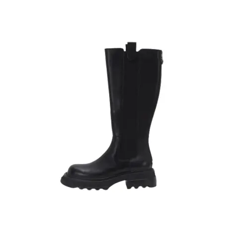 Teenie Weenie Cow Leather Knee high Boots 5CM Women's