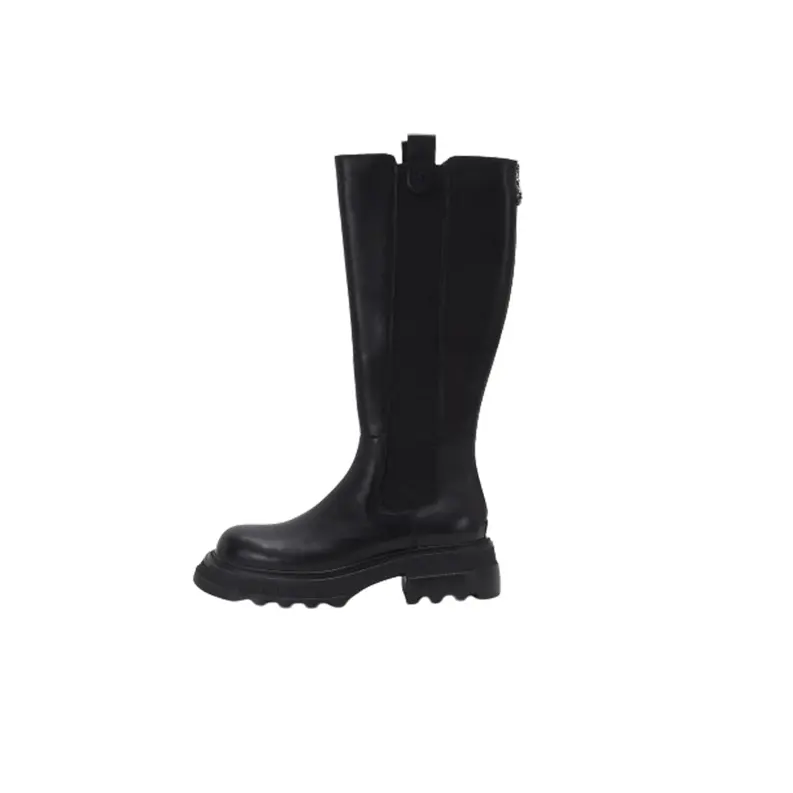 Teenie Weenie Cow Leather Knee high Boots 5CM Women's