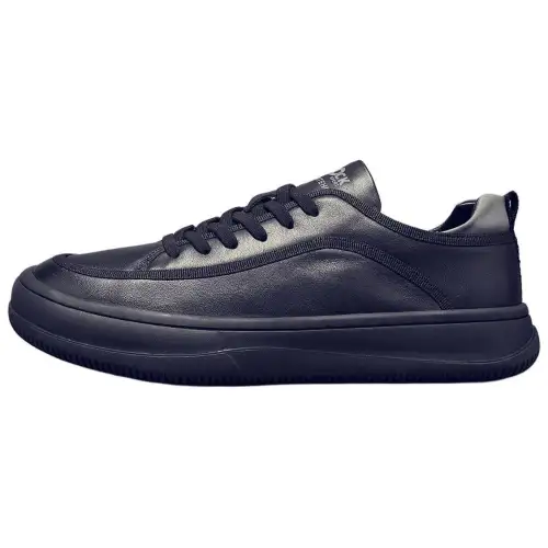 JANE HARLOW Leather Low top Casual Shoes Men's Black