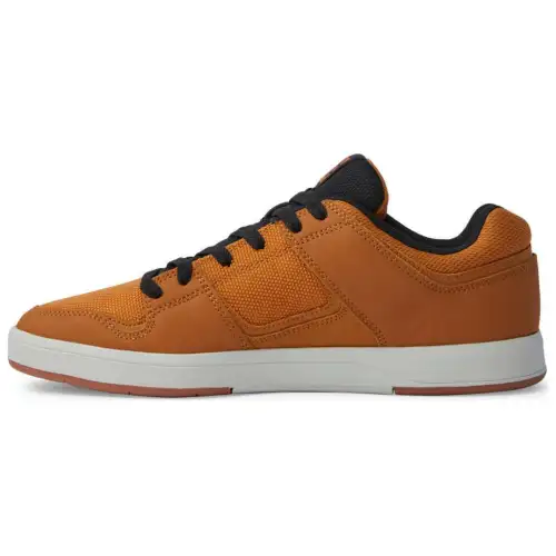 DC Shoes Leather Low top Skateboard Shoes Men's Orange Black