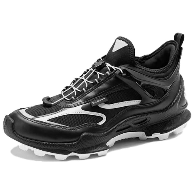 Ecco Striding C Cow Leather Waterproof And Breathable Rebound Low top Running Shoes Men’s Black