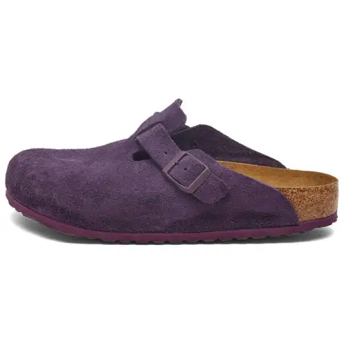Birkenstock buckle suede mules