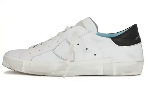 PHILIPPE MODEL Lace Up Stylish Skateboarding Shoes Women's White Black