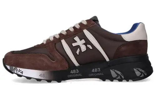 PREMIATA Lander Suede Low top Casual Shoes Men's Brown Black