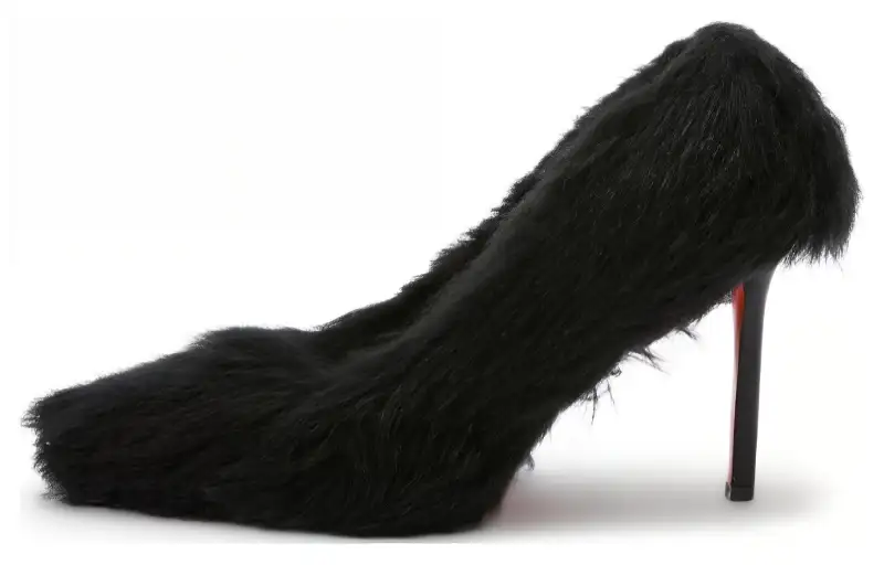 HERON PRESTON Faux-fur 100mm Leather Pumps