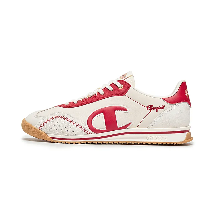 Champion Retro Sports Fujiya Otsu Runner Legend 70's Low top Casual Shoes Women's Milk White/Aurora Red