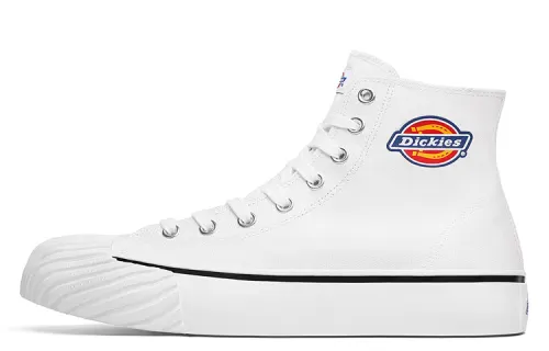 Dickies Classic And Versatile High top Canvas Shoes Unisex White