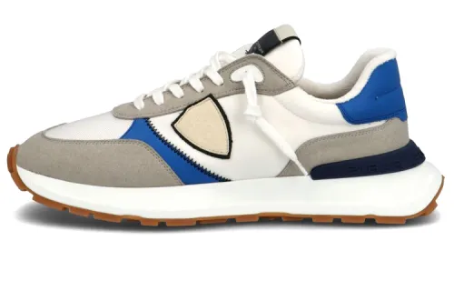 PHILIPPE MODEL Antibes Casual Shoes Men's Low Top White Gray Blue