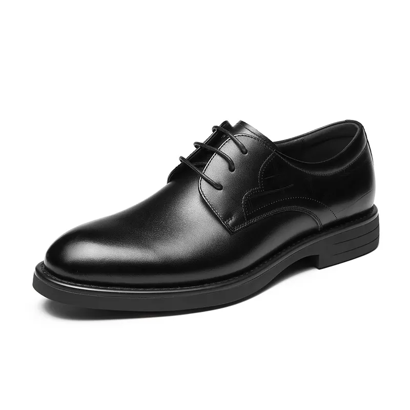 AOKANG first-layer cowhide temperament business genuine leather men's groom's wedding derby shoes formal leather shoes men's style