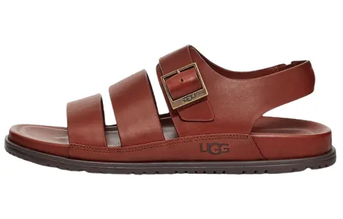 UGG Leather Beach Sandals Men's Brown