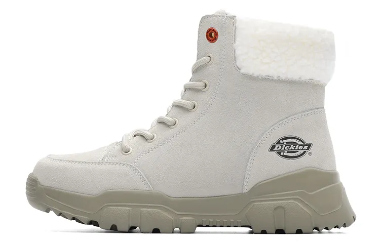 Dickies Cow Split Leather Crew Combat Boots Women's Beige