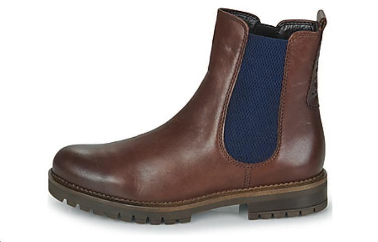 Gabor Leather Short Chelsea Boots 3cm Women's Brown