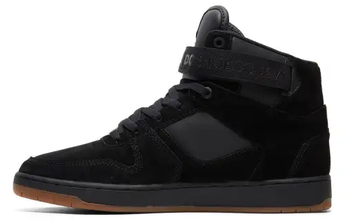 DC Shoes Slip Resistant Abrasion Resistant High top Skateboard Shoes Men's Black