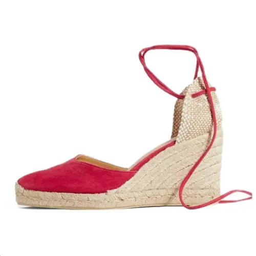 Castañer Wedge Heel High Heels Women's Beige Red
