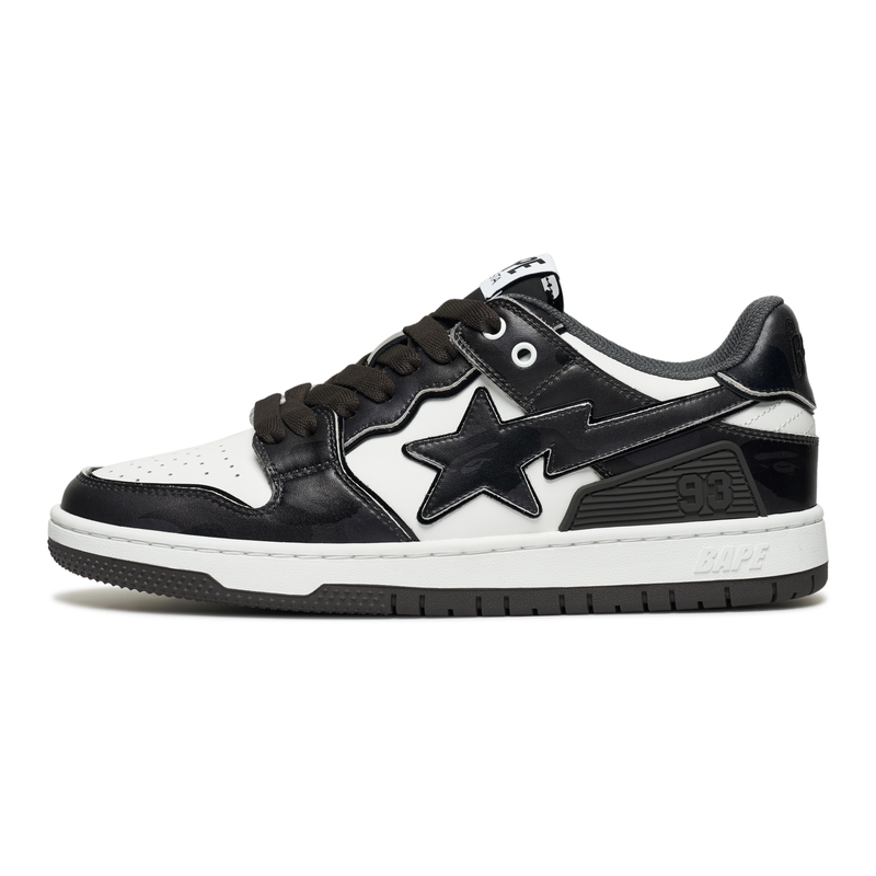 Мужские кроссовки A BATHING APE SK8 STA (черно-фиолетово-красные)