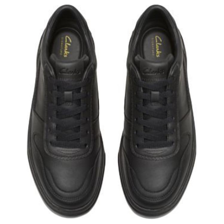Clarks Cow Leather Lightweight Low top Skateboard Shoes Men's Black