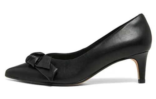 Clarks Leather Cone Heel High Heels Women's Black