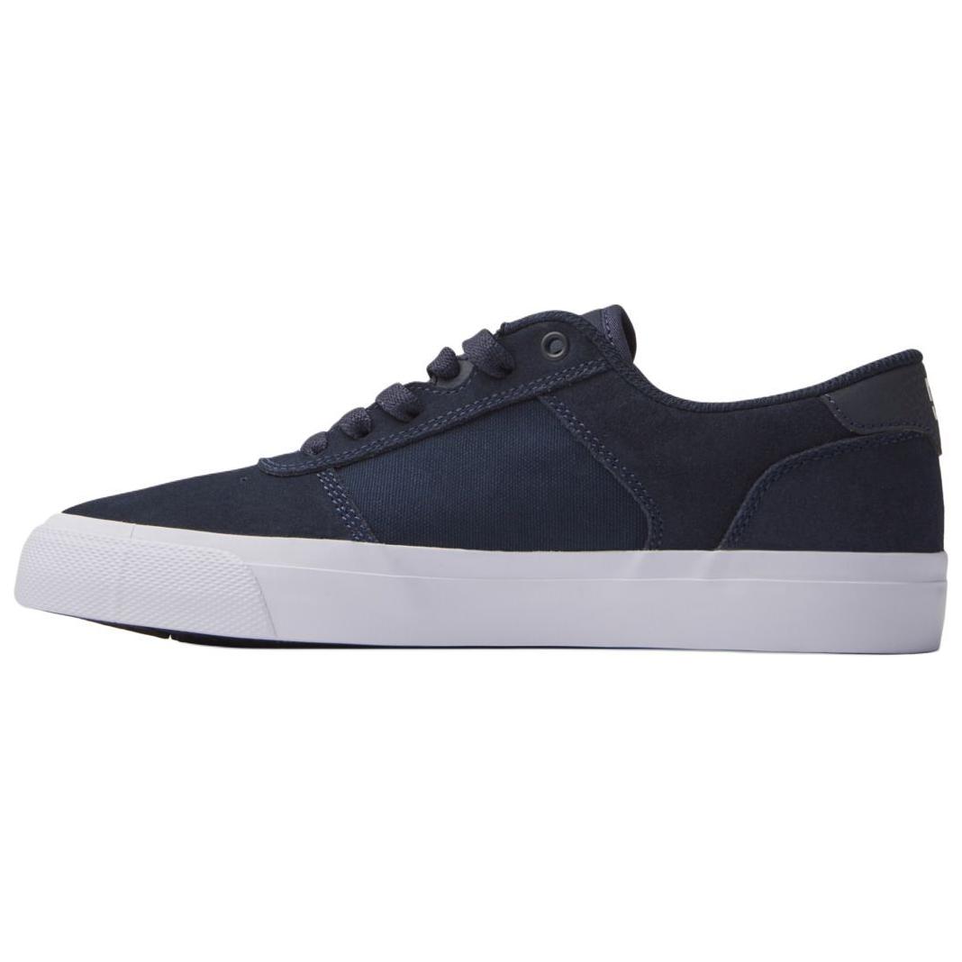 DC Shoes Teknic Leather Low top Skateboard Shoes Men's Dark Blue