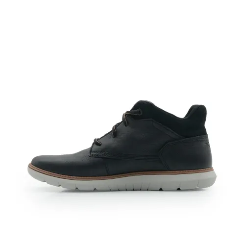 CAT ROAMER MID 2.0 Cow Leather Short Combat Boots Low Top Men's Black