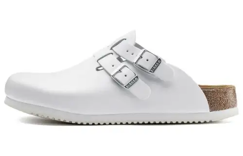 Birkenstock Kay Sl Natural Leather Narrow Fit Sandals 'White'