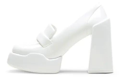 CHARLES&KEITH Pu Chunky Heel High Heels 12cm Women's