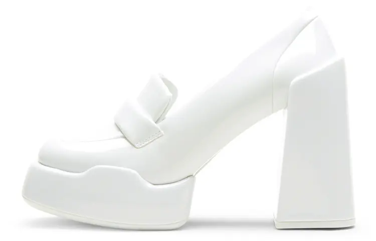 CHARLES&KEITH Pu Chunky Heel High Heels 12cm Women's