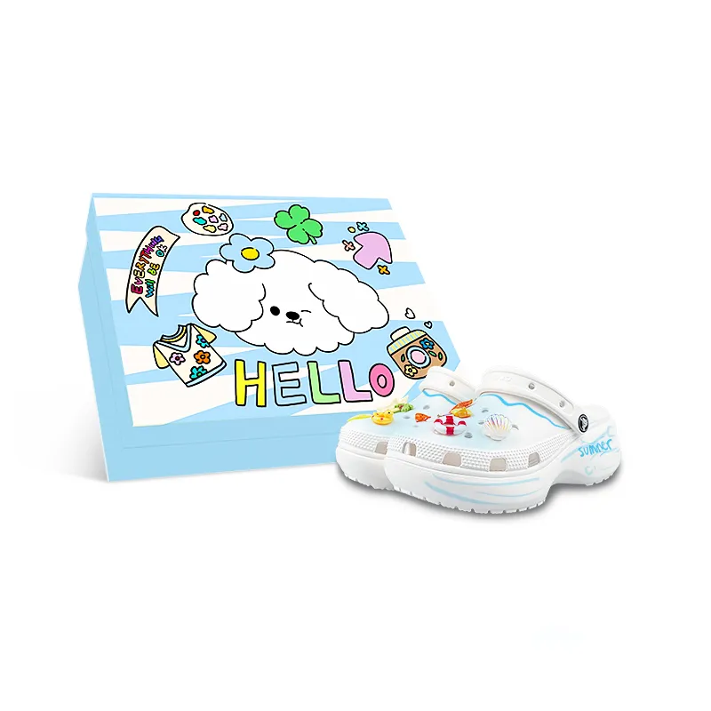 Crocs Classic Platform Clog Clogs Unisex White Blue