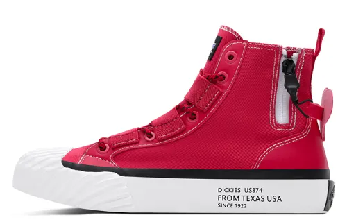 Dickies Canvas Shoes Women's High Top Red