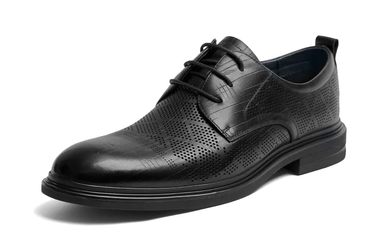 Red Dragonfly cow leather non-slip wear-resistant derby shoes business commuting formal leather shoes men's style
