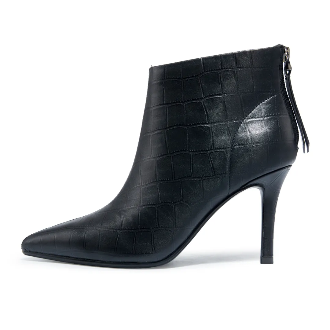 HARSON Cow Leather Ankle Boots 8.5cm Women's